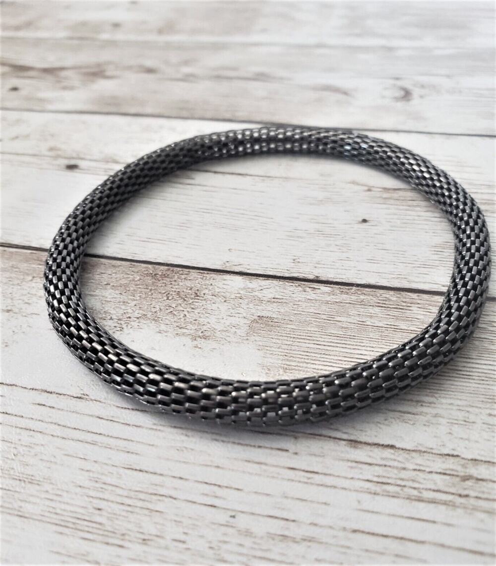 Vintage Bracelet / Bangle Metallic Dark Gray